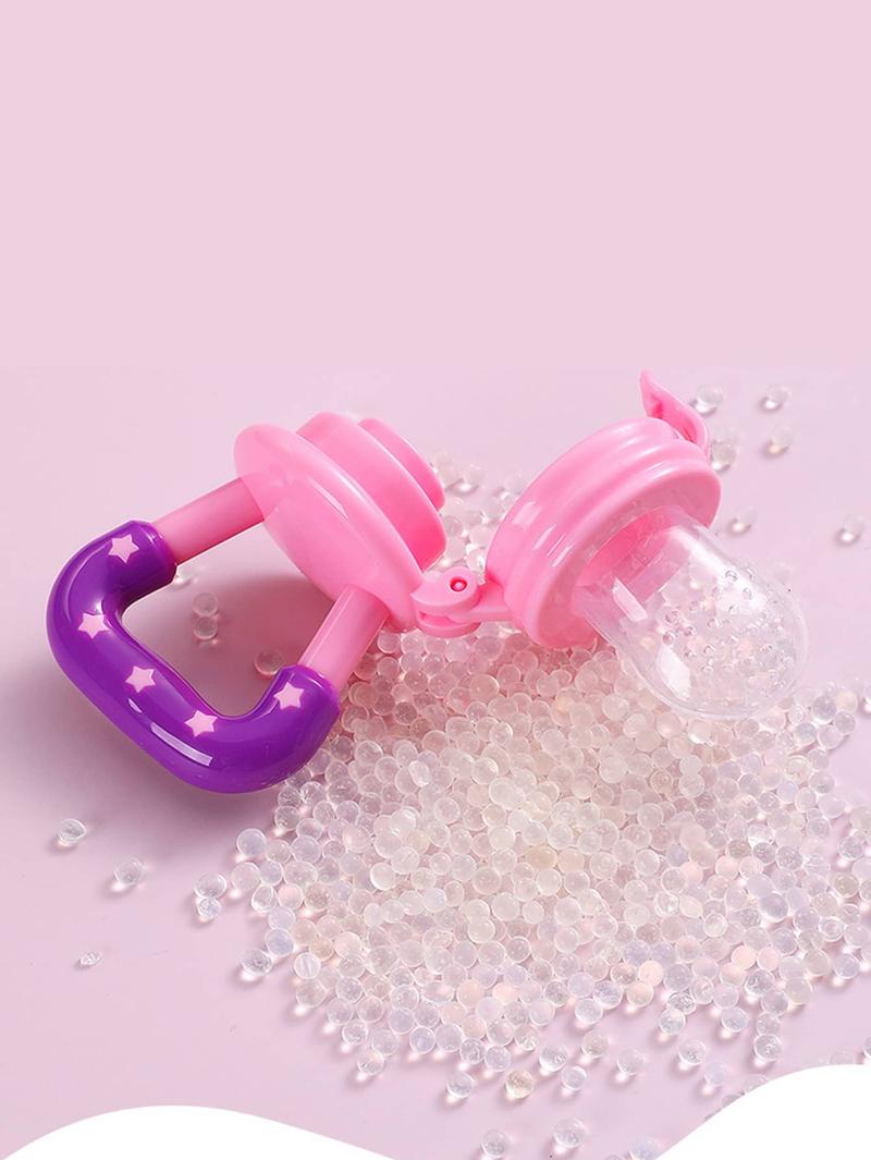 Product Introduction of Newborn gift--fruit complementary food chewable silicone mesh bag, soft and elastic texture, baby fruit and vegetable feeding utensils can be chewed, baby fruit complementary food dispenser, anti suffocation 4
