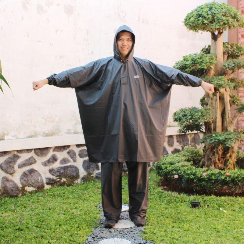 Jas Hujan Setelan Ponco Lengan Celana JUMBO BESAR Murah Elmondo Classic 718 Mirip Prima Optimus Modern 716 Waterproof 5