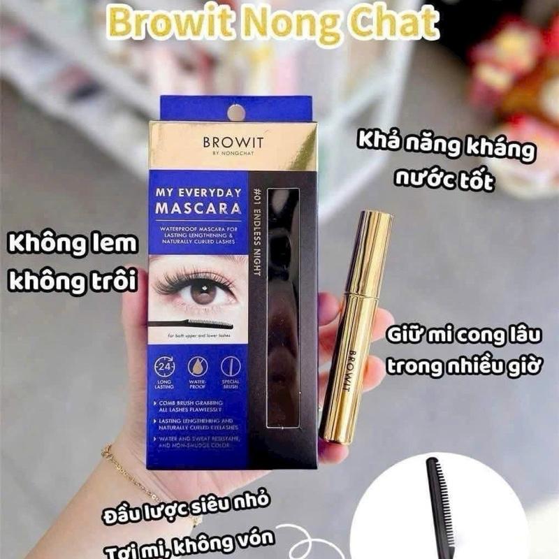 Browit Mascara Browit Nong Chat Khả Năng Kháng Nước Tốt Không Lem Không Trôi Giữ Mi Cong Lâu Trong Nhiều Giờ
