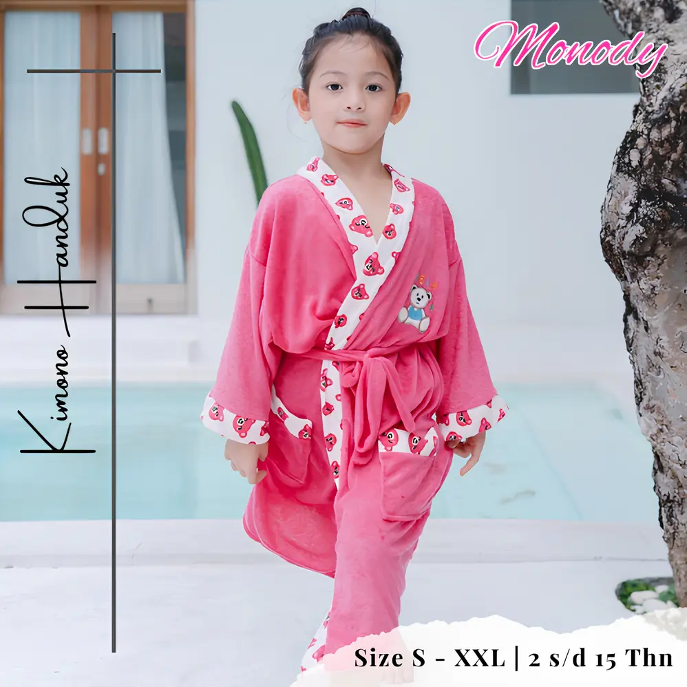 Kimono Handuk Anak Size S - XXL (2-15 Tahun)