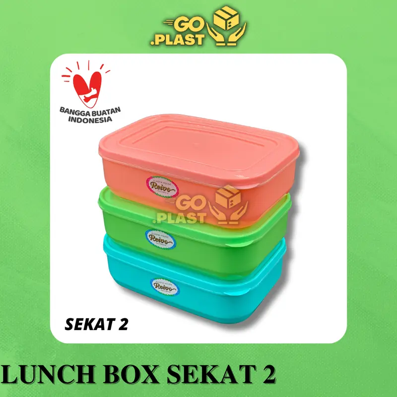 [6PCS] HAPPY KOTAK MAKAN PLASTIK SEKAT 2 0