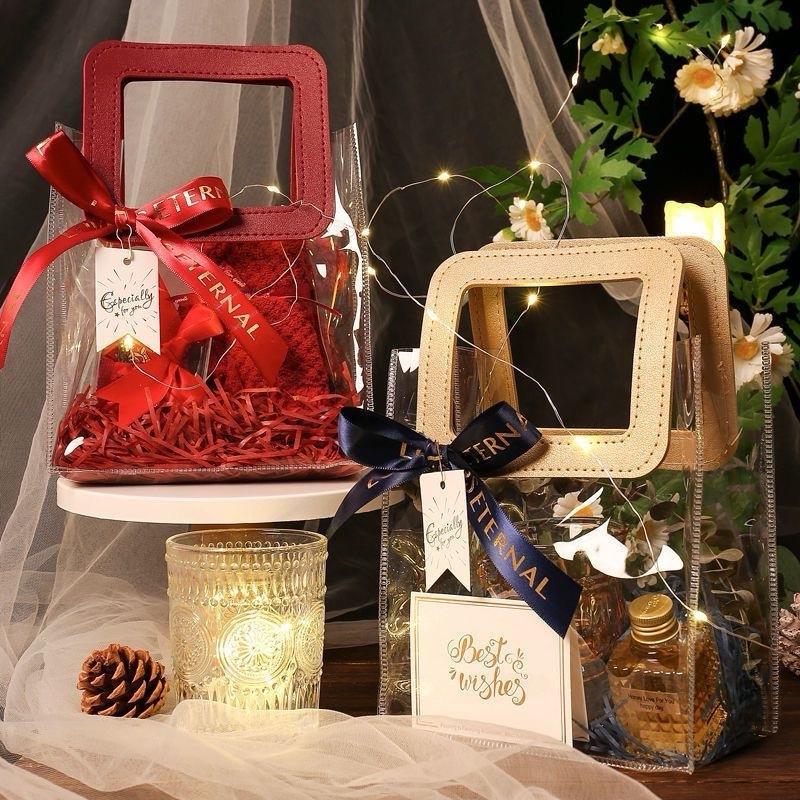 Tas Mika Transparan PVC Kantong Souvenir  Gift Bag Tas Hampers lebaran ulang tahun Foto 7