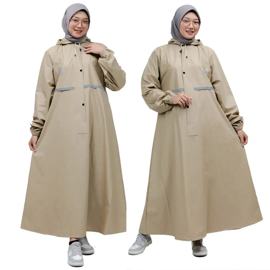 MANTEL GAMIS WANITA SYAR'I MUSLIMAH DEWASA JUMBO BAHAN PVC KARET PREMIUM TEBAL TAHAN AIR Syari