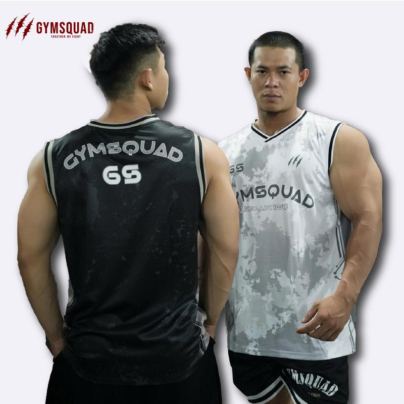 GYMSQUAD Áo Ba Lỗ Smoky Phong Cách Bóng Rổ Chất Mè Thoáng Khí Co giãn Mensport jersey Trang Phục
