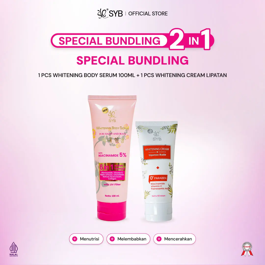 Whitening Body Serum 100ml + Cream Lipatan