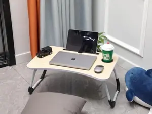 Meja Laptop Lipat Portable Anak Multifungsi Anti Air MDF 60x40x28 cm Fleksibel Mudah Ditekuk Ideal Belajar dan Laptop