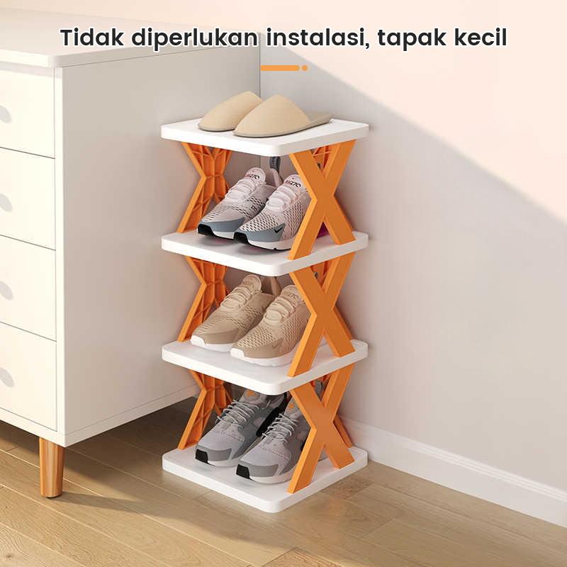 Kitchenz Rak sepatu X tempat rak sepatu susun rak sendal tempat sendal rak serbaguna plastic 4