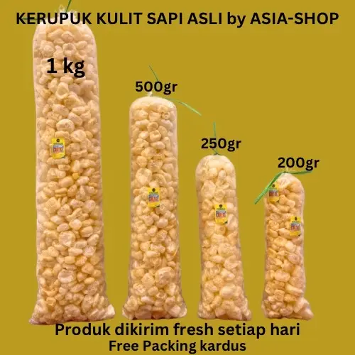 (LIVE)  1 BAL KERUPUK KULIT RAMBAK KULIT SAPI DOROKDOK RASA GURIH ASIN PEDAS