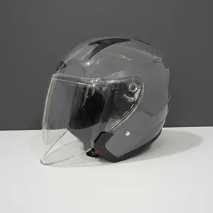 Helm Half Face MLA Phantom Terabru Grey Kaca Bening (SNI) Helm Dewasa Pria Dan Wanita Bisa Cod Motorcycle