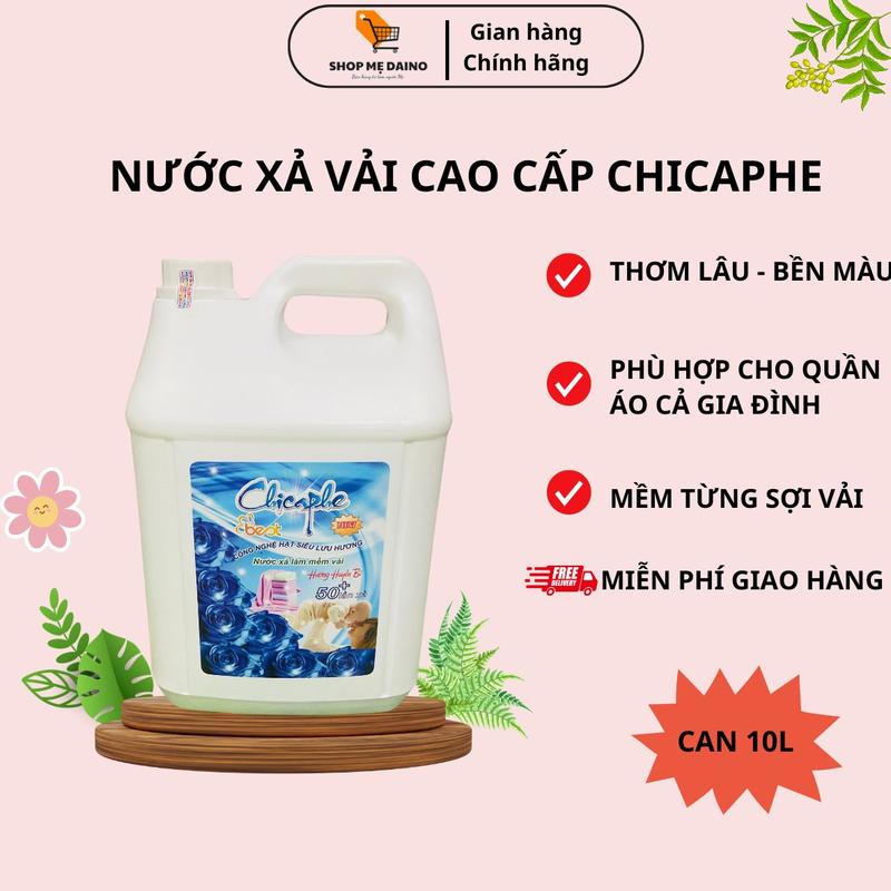 Nước xả vải cao cấp Chicaphe can 10 Kg hương comfo, đặc, lưu hương, mềm vải 0