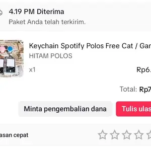 Keychain Spotify Polos Free Cat / Ganci Coule Lucu Sidik Jari / Gantungan Kunci Sidik Jari Spotify Polosan