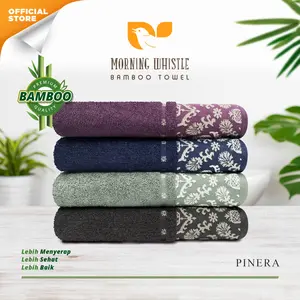 Handuk Morning Whistle Bamboo Towel Pinera - Handuk Mandi Dewasa 70x135cm / Katun Bambu / Handuk Dewasa Serap Air / Handuk Tebal Premium