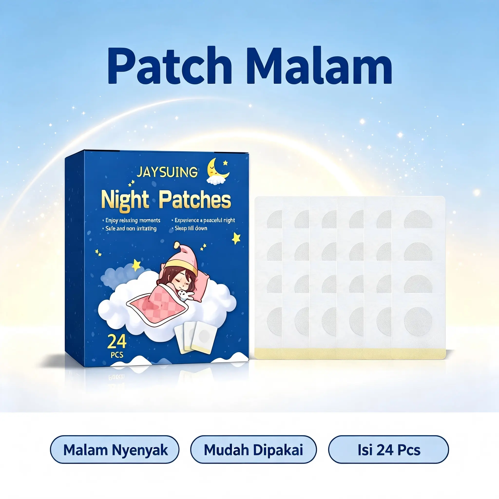 Plester Tidur Herbal Berkualitas, Cocok Mengatasi Kualitas Tidur Buruk, Sering Bermimpi, Kesulitan Tidur Serta Tidur Ringan, Plester Perawatan Tidur Alami Untuk Istirahat Malam yang Lebih Nyenyak