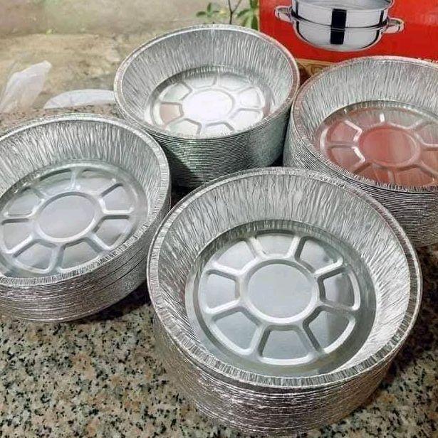 Combo 100 khay bạc sz 24cm, lót nồi chiên không dầu, hàng chuẩn dày dặn, loại 1 có bo viền, an toàn khi sử dụng, dùng lót nồi chiên không dầu cho các món chiên, nướng, hoặc đựng đồ ăn thay đĩa, đựng đồ ăn đem đi du lịch tiện lợi