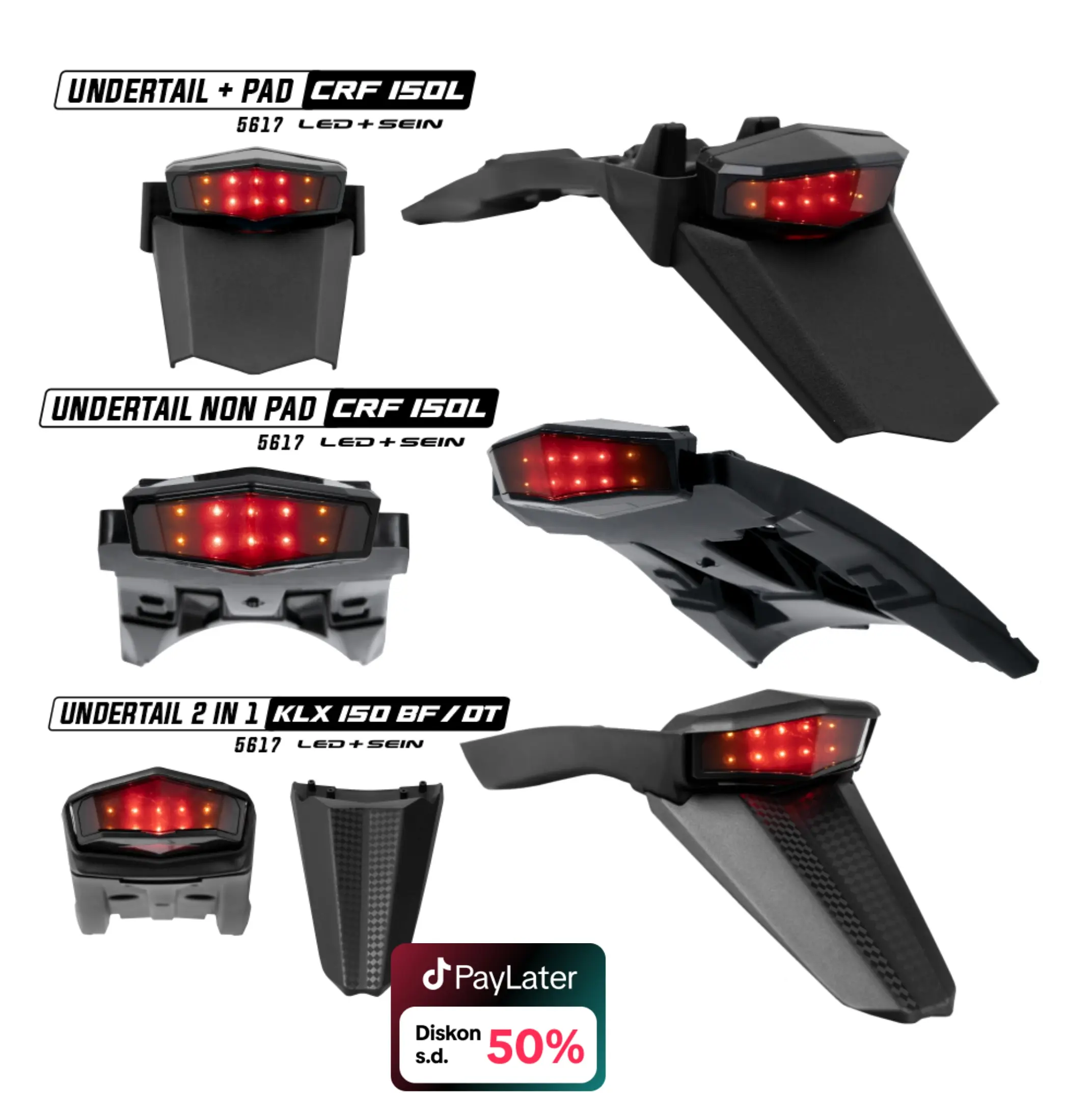 HARVYMX Undertail Stoplamp Type 5617 LED Sen CRF 150L KLX Bigfoot Dtracker