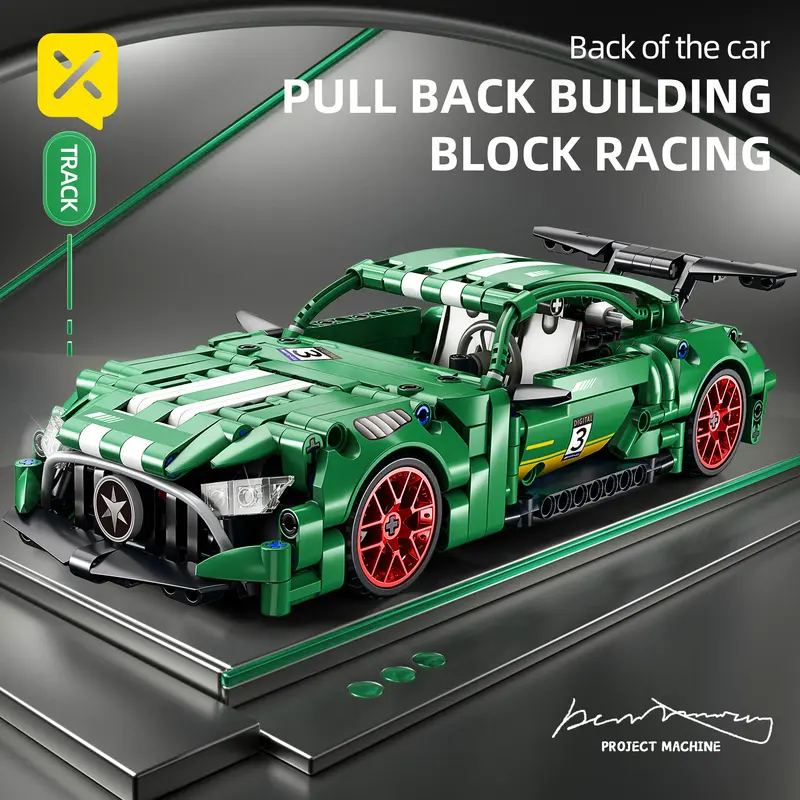 1:18 Mainan Mobil Balap Blok Green Demon AMG atau Bumblebee, Model, Hadiah Ulang Tahun Keren - Toys springtok toys 0