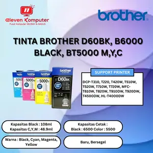 Tinta Brother D60BK Black BT 6000 Black BT 5000 Cyan Magenta Yellow