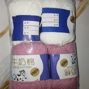 Benang Rajut Katun Susu 5PLY 50gr – Milk Cotton Yarn Import Crochet Knitting | 92 Warna Lengkap