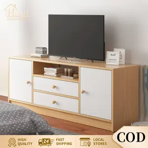 COD Meja TV /Rak TV/Kayu TV /Lemari TV kayu  Rak Minimalis Rak TV Multifungsi Rak TV  Lemari Penyimpanan dengan Pintu Furniture