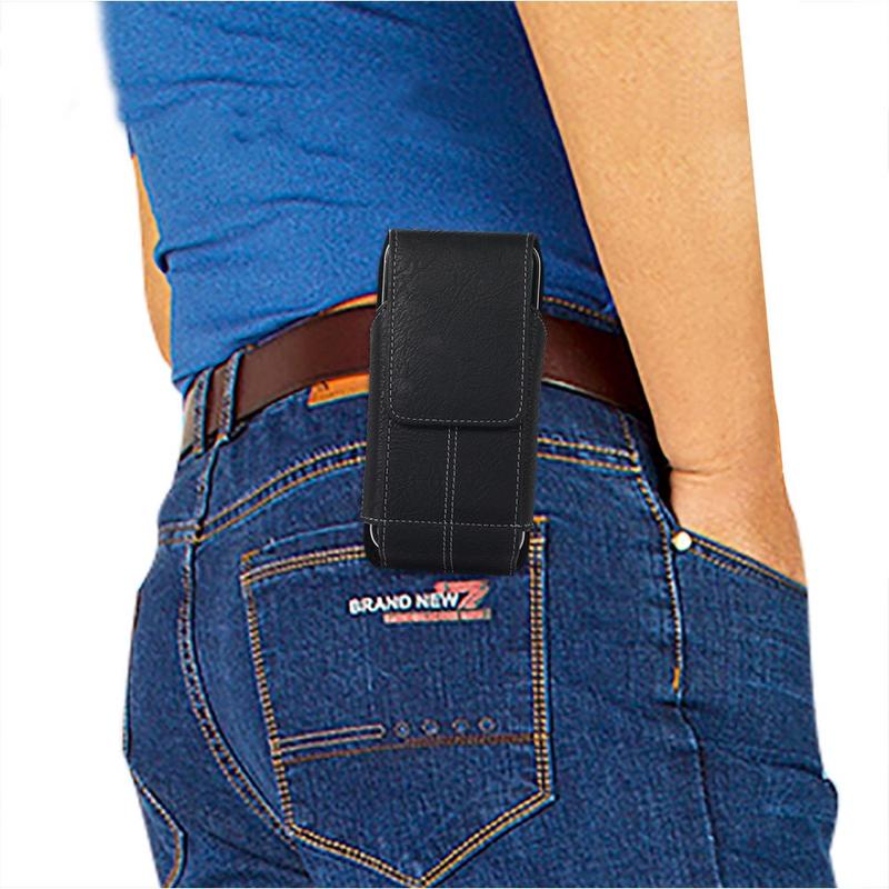 Sarung Dompet Tas Tempat HP Pinggang Kulit Slot Kartu Vertikal Ukuran 6 Inch 6,5 Inch 6