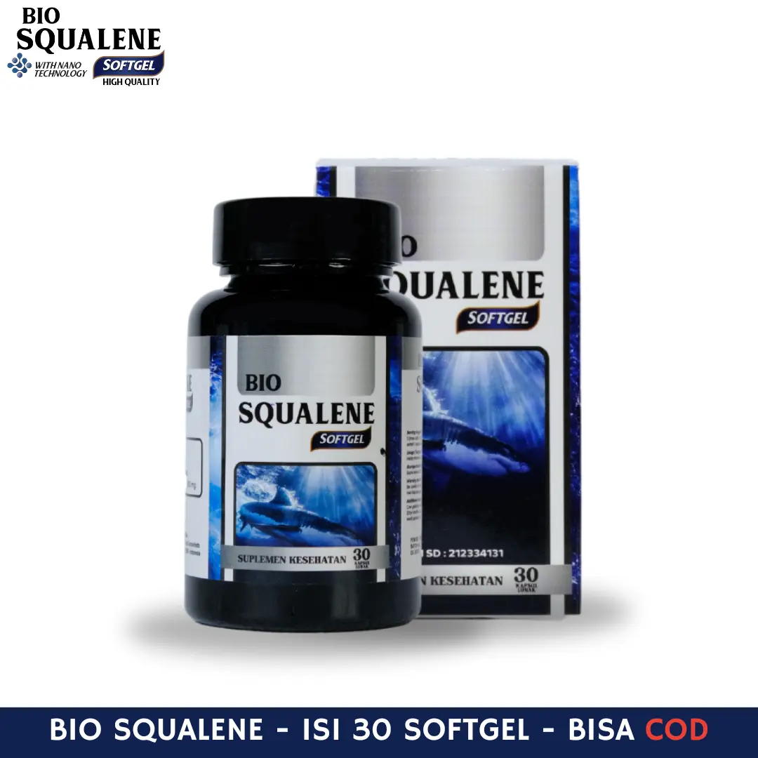 Bio Squalene Herbal Isi 30 Softgel Minyak Ikan Hiu Original untuk Anak & Dewasa
