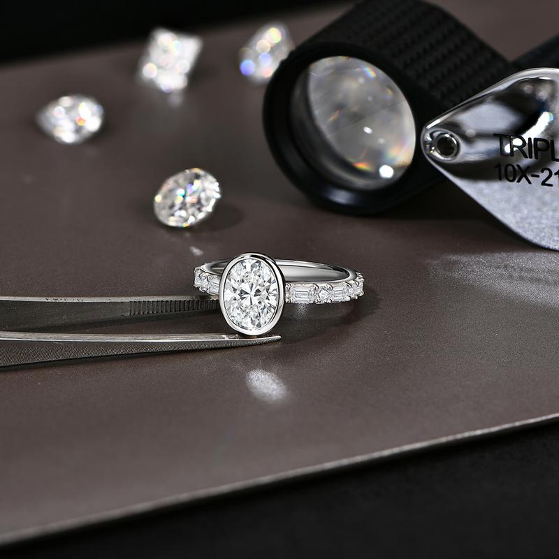 2.0CT Oval Cut Synthetic Moissanite ring Anniversary Engagement Gift Beauty Jewelry R134 2