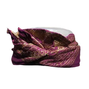 Udeng Bali Semi Songket Warna Merah Marun