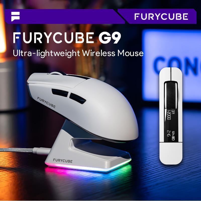 FURYCUBE G9 Wireless Mouse PAW3311BK RGB Charging Base DPI MAX - TikTok ...
