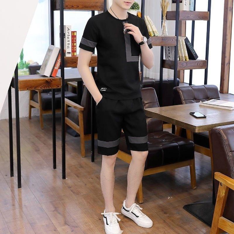 Product Introduction of Bộ quần áo thể thao nam in chữ L thun lạnh co dãn thấm hút mồ tốt Menswear 9