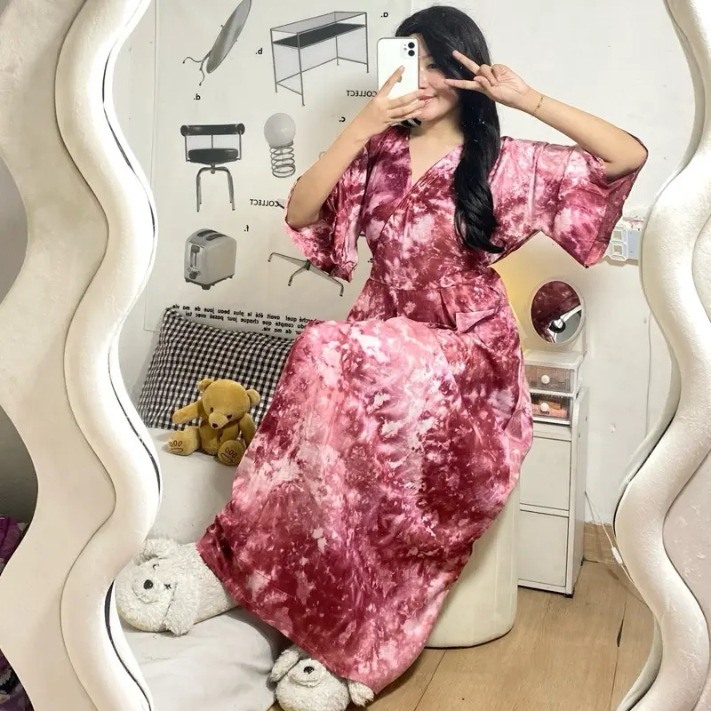 Sapasara - Daster Rayon Kimono Panjang Kain Rayon LD 110 Busui Friendly Etalase 4 2