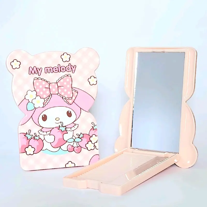 MARU - SET CERMIN SISIR KUROMI AND FRIENDS ERGONOMIS UNTUK TETAP CANTIK 0
