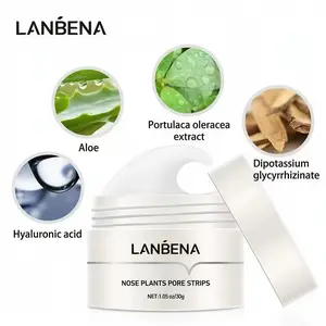 LANBENA Nose Plants Pore Strips 30g | Deep Cleansing Blackhead Remover dengan Salicylic Acid | 60 Pcs Strip Hidung Pembersih Pori