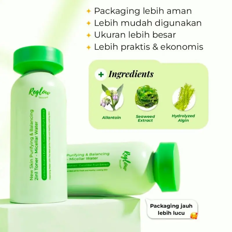 Reglow Skincare New Toner 2 in 1 & Micellar Water Dr Shindy Original Pembersih Pelembab Wajah 0