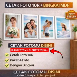Cetak Foto MDF 10R Isi 4 Pcs Dekorasi Kayu Poster Seni Murah Elegan 20x30cm Kualitas Premium Hiasan Dinding MDF Tebal 6mm Pajangan