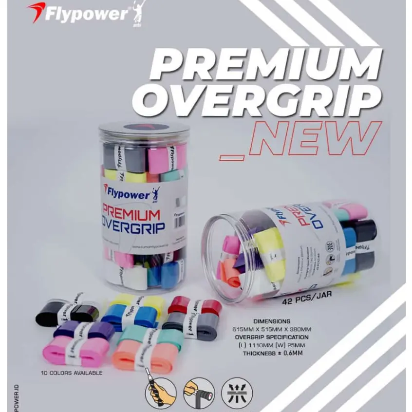 Grip Karet Badminton FLYPOWER NEW PREMIUM OVERGRIP Original