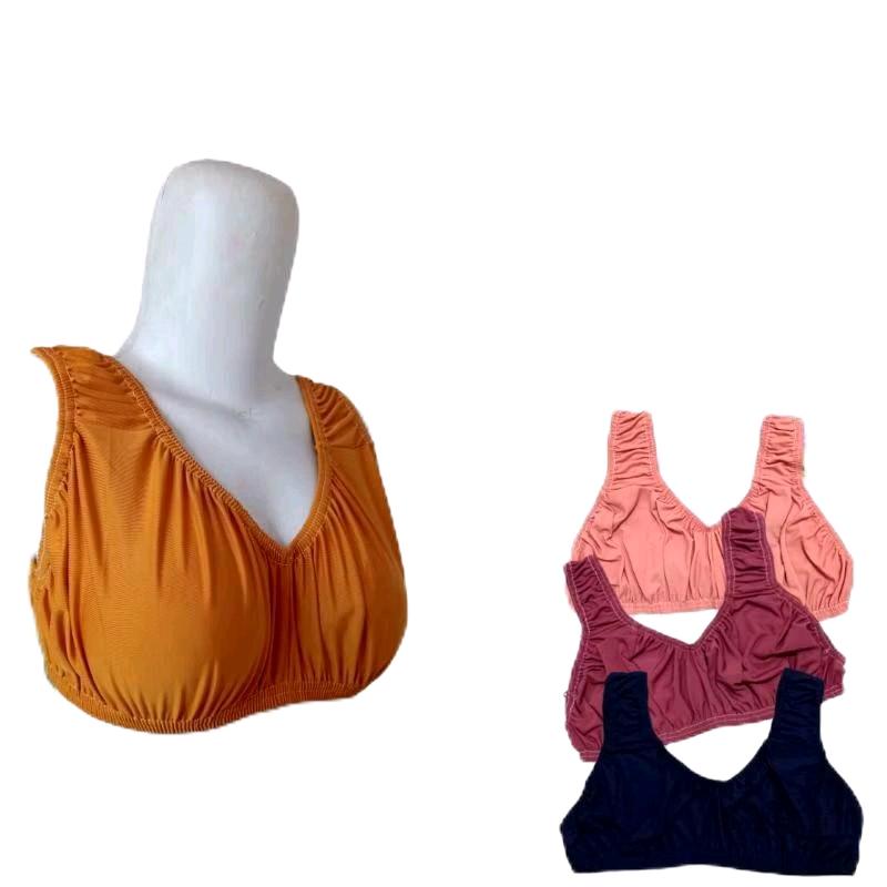 isi 5pcs Super JUMBO BB 80-140 kg,MINISET DEWASA,MINISET BUSUI Wanita Katun BH Cantik bra cup besar tanpa kawat Cewek 3