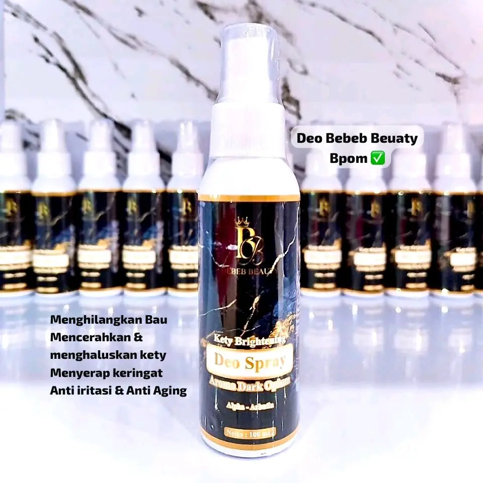 BEBEB BEAUTY DEODORANT SPRAY KETY CERAH DAN ANTI BAU AROMA DARK OPIUM 100ml
