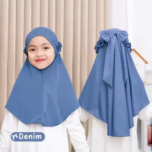 Jilbab Pita Ria Ricis 3-8 tahun Jilbab Jersey Anak Kerudung Anak Jersey Jilbab Instan Bergo Anak