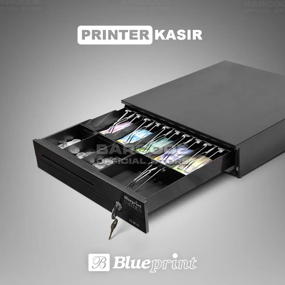 Blueprint CD-BPL01 Cash Drawer Mesin Kasir 6 Bill Slot 3 Coin Slot RJ11 Laci Uang