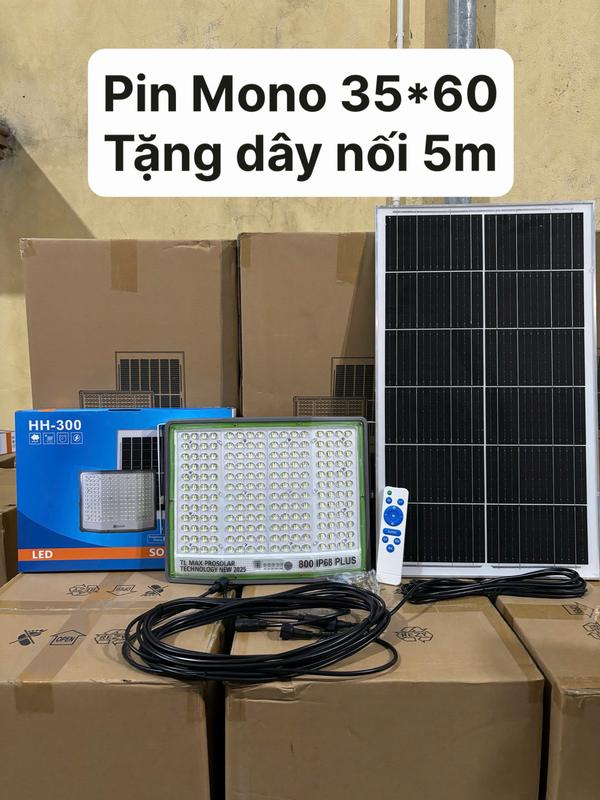   Bản Siêu Nâng Cấp 384 Chip led  Tặng Dây nối 5m khi mua đèn pha 4 mặt cao cấp tấm pin mono 35*60 
