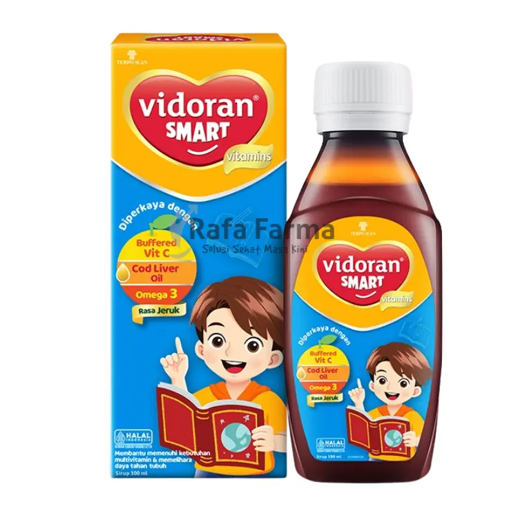 VIDORAN SMART VITAMIN SIRUP UNTUK OTAK DAN NAFSU MAKAN Anak  1-10 tahun 1