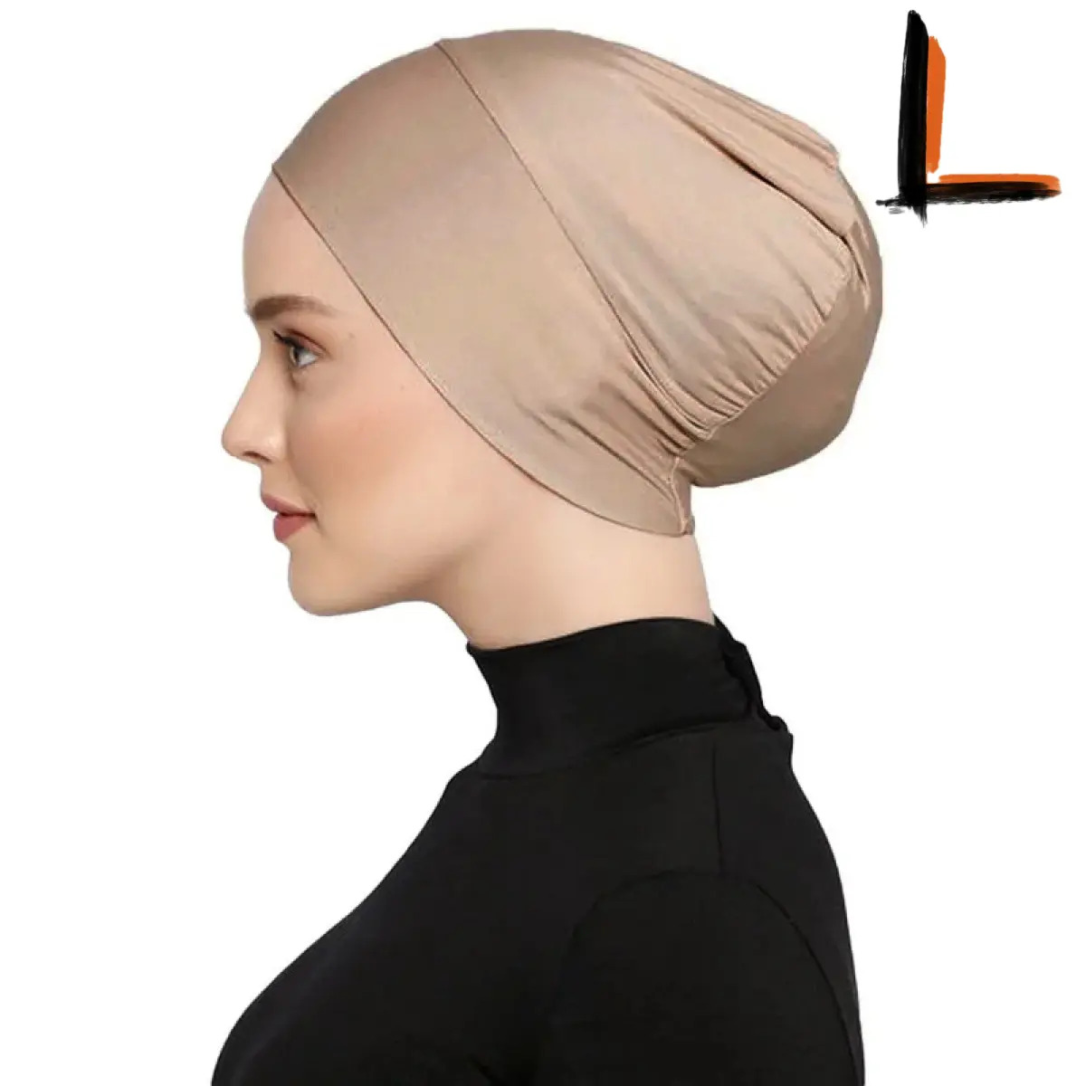 Hijab Undercap Hijab Liner Cap Inner Turban Hat Women Mercerized Cotton Base Cap Muslim Pullover Hat Hair Concealing Elastic Hat Turban Liner Inner Cap chiffon shawl