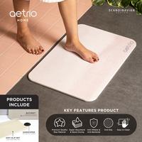 Gambar KESET DIATOMITE | BATH MAT PINK MARBLE dari Aetrio Shop Kota Administrasi Jakarta Utara 3 Tokopedia