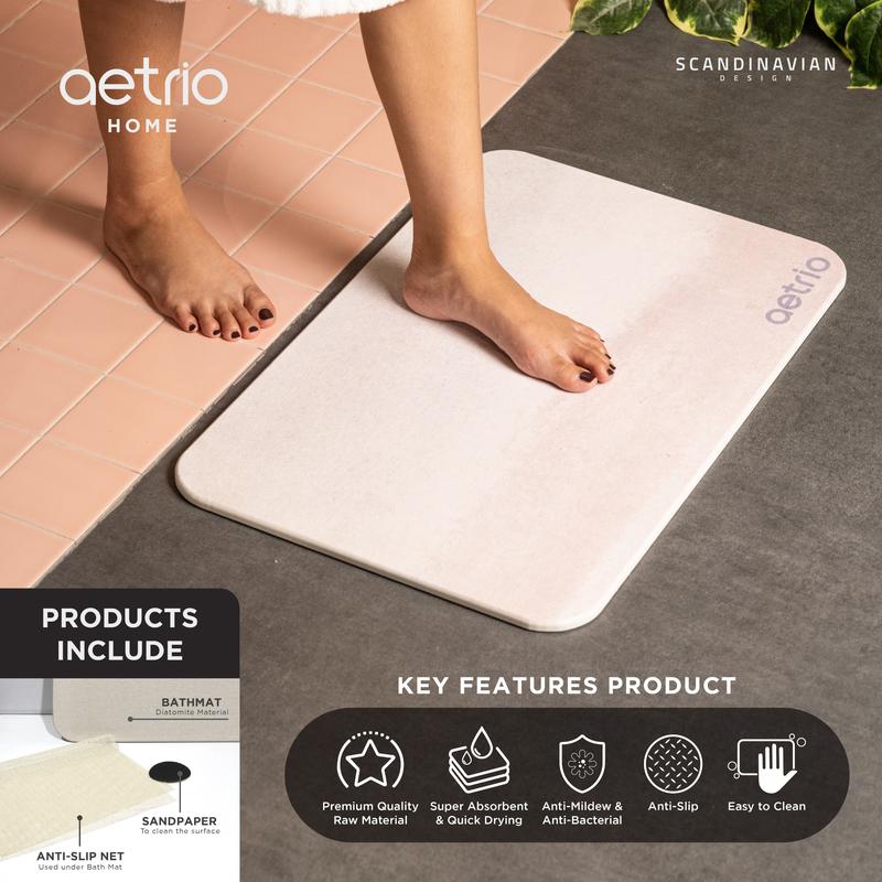 KESET DIATOMITE | BATH MAT PINK MARBLE 2