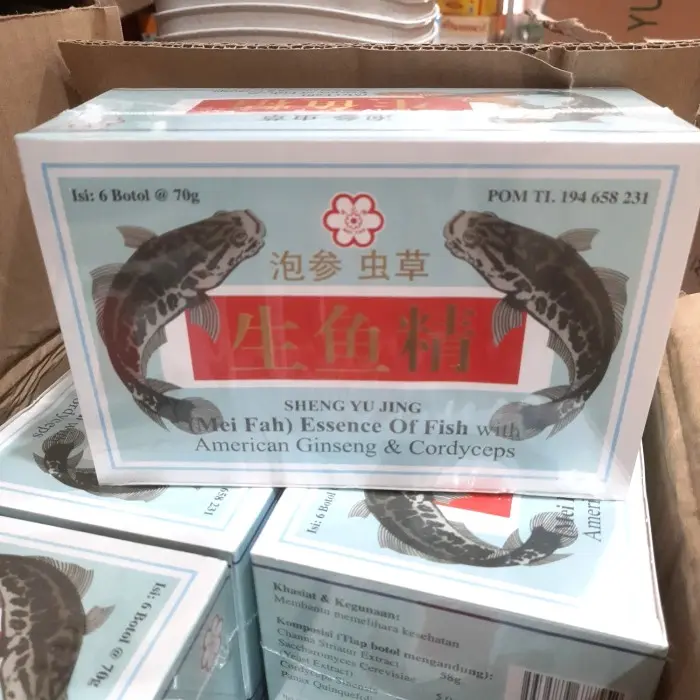Sari Pati Ikan Gabus Sheng Yu Jing Mei Fah Ginseng & Cordyceps 6 Botol Termurah
