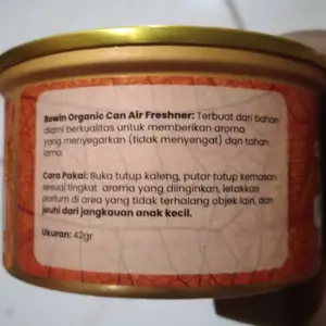Bowin Parfum Mobil Organic Can (Pengharum Ruangan, Aroma Terapi, Car Perfume)