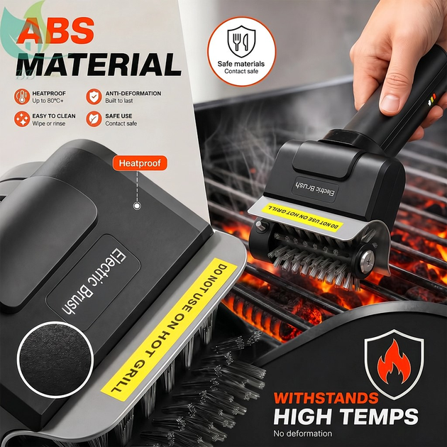 Escova De Limpeza Elétrica Recarregável Grill Ferramenta Multiuso Fio Churrasco Limpador Baixo Ruído SHOPQJC3894