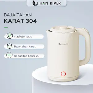 HAN RIVER Teko Listrik HRDSH01GN Teko pemanas air listrik 2L