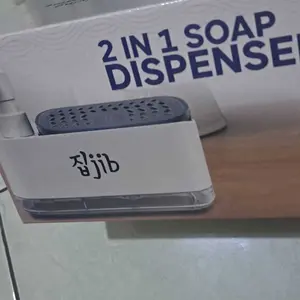 JIB 2 in 1 Soap Dispenser Free Spons / Dispenser Sabun Cair Cuci Piring / Tempat Sabun Praktis / Refill Pump Soap Dispenser