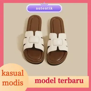 Sandal Wanita Stylish PVC Sol Lembut Anti Selip Ukuran 36-41 Gaya Korea Casual Untuk Kegiatan Luar Ruangan Tren Premium